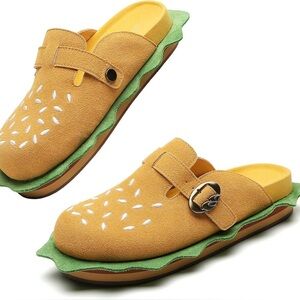 Burgerstock Clogs Suede Leather Sandals Comfort Potato Shoes Arch Support Clogs